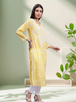 Load image into Gallery viewer, Seva Chikan Hand Embroidered Mal-Mal Lucknowi Chikankari Kurta