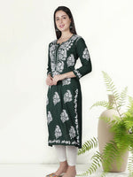 Load image into Gallery viewer, Seva Chikan Hand Embroidered Modal Cotton Lucknowi Chikankari Kurta