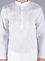 Load image into Gallery viewer, Seva Chikan Hand Embroidered  Lucknowi Chikan Mens Kurta