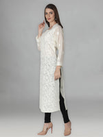Load image into Gallery viewer, Seva Chikan Hand Embroidered Cotton Lucknowi Chikan Kurta