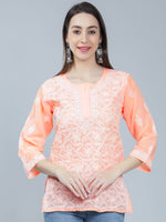 Load image into Gallery viewer, Seva Chikan Hand Embroidered Terivoil Cotton Lucknowi Chikan Top
