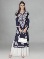 Load image into Gallery viewer, Seva Chikan Hand Embroidered Modal Cotton Lucknowi Chikankari Kurta
