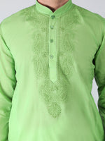 Load image into Gallery viewer, Seva Chikan Hand Embroidered Lucknowi Chikan Mens Kurta
