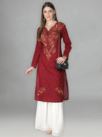 Load image into Gallery viewer, Seva Chikan Hand Embroidered Cotton Lucknowi Chikankari Kurta