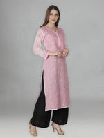 Load image into Gallery viewer, Seva Chikan Hand Embroidered Cotton Lucknowi Chikan Kurta