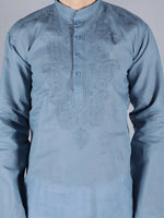 Load image into Gallery viewer, Seva Chikan Hand Embroidered Lucknowi Chikan Mens Kurta