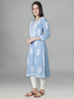 Load image into Gallery viewer, Seva Chikan Hand Embroidered Modal Cotton Lucknowi Chikankari Kurta