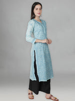 Load image into Gallery viewer, Seva Chikan Hand Embroidered Cotton Lucknowi Chikan Kurta