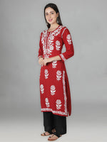 Load image into Gallery viewer, Seva Chikan Hand Embroidered Modal Cotton Lucknowi Chikankari Kurta