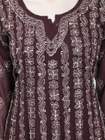 Load image into Gallery viewer, Seva Chikan Hand Embroidered Georgette Lucknowi Chikankari Anarkali