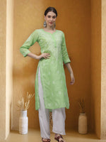 Load image into Gallery viewer, Seva Chikan Hand Embroidered Cotton Lucknowi Chikankari Kurta