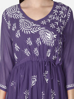 Load image into Gallery viewer, Seva Chikan Hand Embroidered Georgette Lucknowi Chikan Top