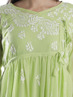 Load image into Gallery viewer, Seva Chikan Hand Embroidered Georgette Lucknowi Chikan Top