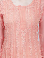 Load image into Gallery viewer, Seva Chikan Hand Embroidered Georgette Lucknowi Chikankari Anarkali