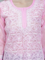 Load image into Gallery viewer, Seva Chikan Hand Embroidered Terivoil Cotton Lucknowi Chikan Top