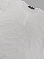 Load image into Gallery viewer, Seva Chikan Embroidered White Cotton Lucknowi Chikankari Kurta SCL4710