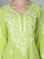 Load image into Gallery viewer, Seva Chikan Hand Embroidered Modal Cotton Lucknowi Chikankari Kurta