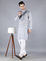 Load image into Gallery viewer, Seva Chikan Hand Embroidered Cotton Lucknowi Chikan Mens Stitched Kurta