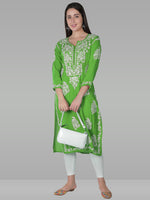 Load image into Gallery viewer, Seva Chikan Hand Embroidered Modal Cotton Lucknowi Chikankari Kurta
