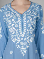 Load image into Gallery viewer, Seva Chikan Hand Embroidered Modal Cotton Lucknowi Chikankari Kurta