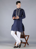 Load image into Gallery viewer, Seva Chikan Hand Embroidered  Lucknowi Chikan Mens Kurta