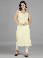 Load image into Gallery viewer, Seva Chikan Hand Embroidered  Georgette Lucknowi Chikankari kurta with Slip