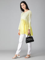 Load image into Gallery viewer, Seva Chikan Hand Embroidered Rayon Lucknowi Chikan Top