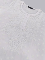 Load image into Gallery viewer, Seva Chikan Hand Embroidered Georgette Chikankari Kurta With Matching Slip