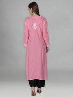 Load image into Gallery viewer, Seva Chikan Hand Embroidered Modal Cotton Lucknowi Chikankari Kurta