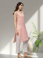 Load image into Gallery viewer, Seva Chikan Hand Embroidered Georgette Lucknowi Chikankari Kurta With Slip