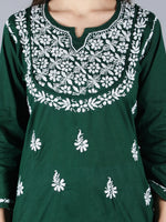 Load image into Gallery viewer, Seva Chikan Hand Embroidered Cotton Lucknowi Chikan Kurti