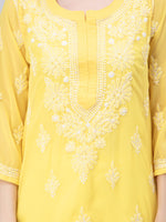 Load image into Gallery viewer, Seva Chikan Hand Embroidered Georgette Chikankari Kurta With Matching Slip