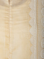Load image into Gallery viewer, Seva Chikan Hand Embroidered Khaki Cotton Lucknowi Chikankari Anarkali-SCL1768