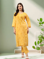 Load image into Gallery viewer, Seva Chikan Hand Embroidered Cotton Lucknowi Chikankari Kurta Set