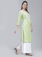 Load image into Gallery viewer, Seva Chikan Hand Embroidered Rayon Lucknowi Chikankari Kurta