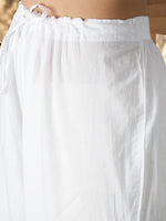 Load image into Gallery viewer, Seva Chikan Hand Embroidered White Cotton Lucknawi Chikankari Palazzo-SCL11021