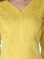 Load image into Gallery viewer, Seva Chikan Hand Embroidered Cotton Lucknowi Chikan Kurti
