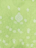 Load image into Gallery viewer, Seva Chikan Hand Embroidered Pista Green Georgette Lucknowi Chikankari Unstitched Suit Piece-SCL13135