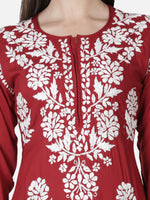 Load image into Gallery viewer, Seva Chikan Hand Embroidered Modal Cotton Lucknowi Chikankari Kurta