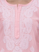 Load image into Gallery viewer, Seva Chikan Hand Embroidered Georgette Lucknowi Chikankari Kurta With Inner