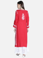 Load image into Gallery viewer, Seva Chikan Hand Embroidered Modal Cotton Lucknowi Chikankari Kurta