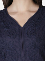 Load image into Gallery viewer, Seva Chikan Hand Embroidered Cotton Lucknowi Chikan Kurti