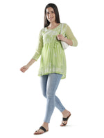 Load image into Gallery viewer, Seva Chikan Hand Embroidered Georgette Lucknowi Chikan Top