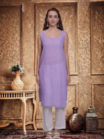 Load image into Gallery viewer, Seva Chikan Hand Embroidered Georgette Lucknowi Chikankari Kurta With Slip