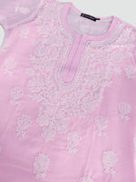 Load image into Gallery viewer, Seva Chikan Hand Embroidered Georgette Lucknowi Chikankari Kurta With Inner