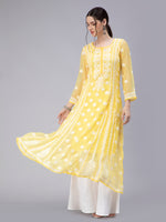 Load image into Gallery viewer, Seva Chikan Hand Embroidered Georgette Lucknowi Chikankari Anarkali Kurta