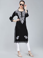 Load image into Gallery viewer, Seva Chikan Hand Embroidered Rayon Lucknowi Chikankari Kurta