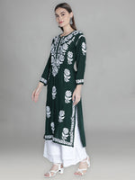 Load image into Gallery viewer, Seva Chikan Hand Embroidered Modal Cotton Lucknowi Chikankari Kurta