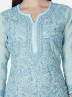 Load image into Gallery viewer, Seva Chikan Hand Embroidered Cotton Lucknowi Chikan Kurta