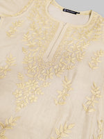 Load image into Gallery viewer, Seva Chikan Hand Embroidered Chanderi Lucknowi Chikankari Kurta